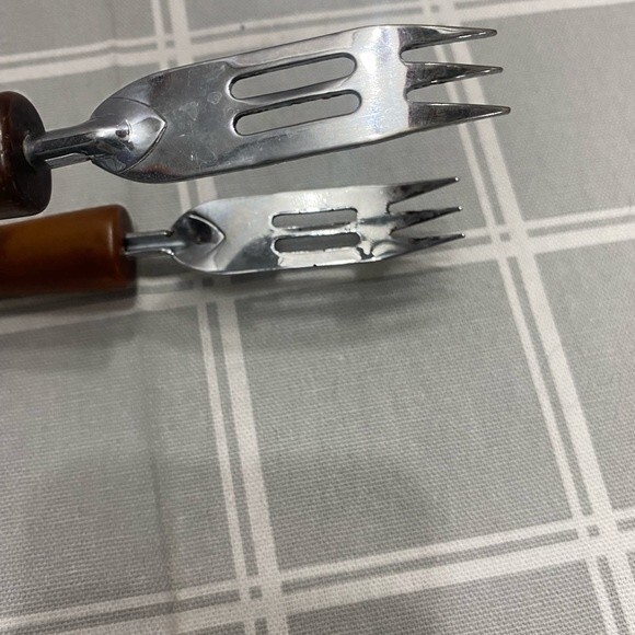 Vtg MCM Barware Ice Tong Chrome Bakelite Handles Marble Design Replacement Bar - Picture 4 of 8